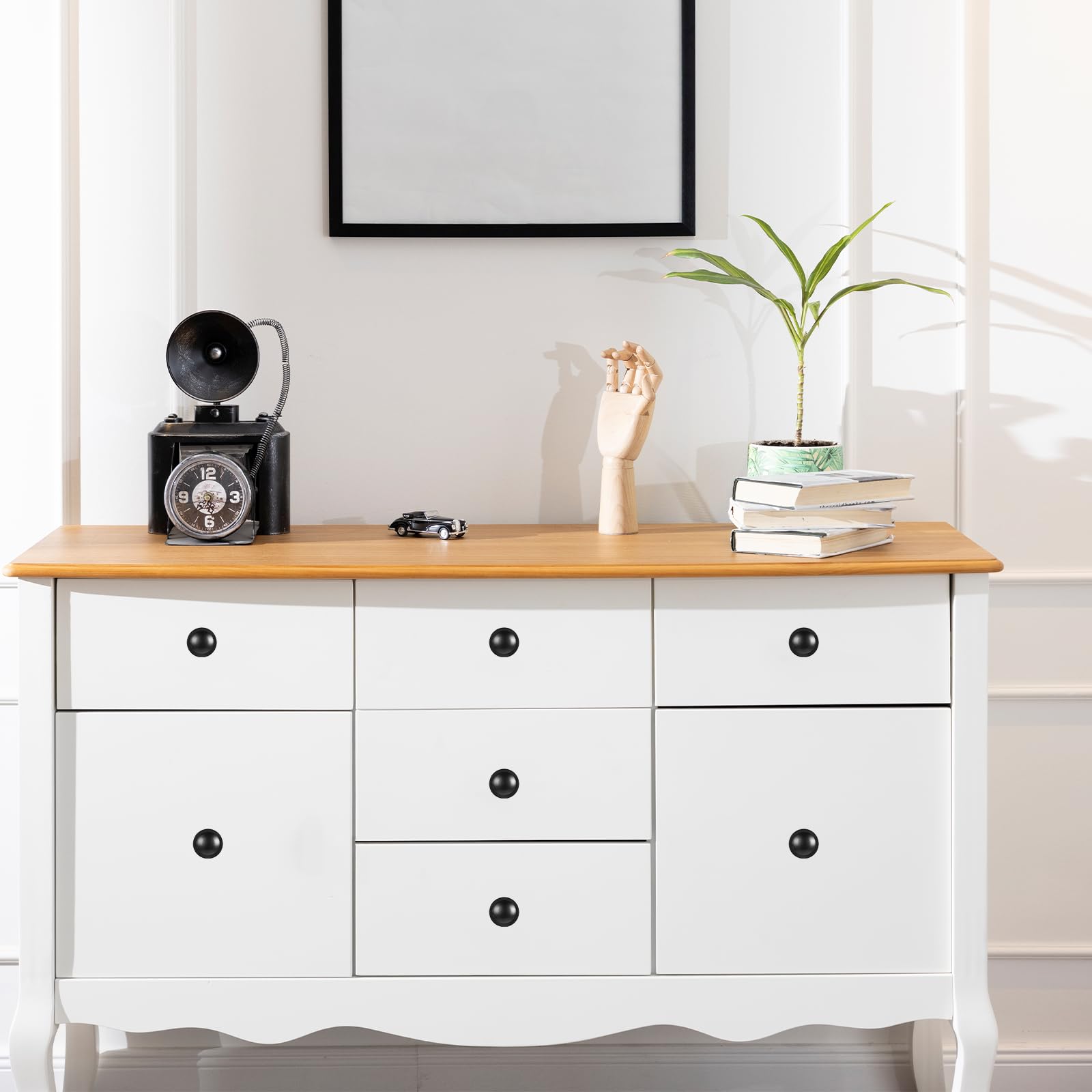 Ziyonix 8 Stück Selbstklebende Schrankknöpfe - Weiße Möbelgriffe Ohne Bohren