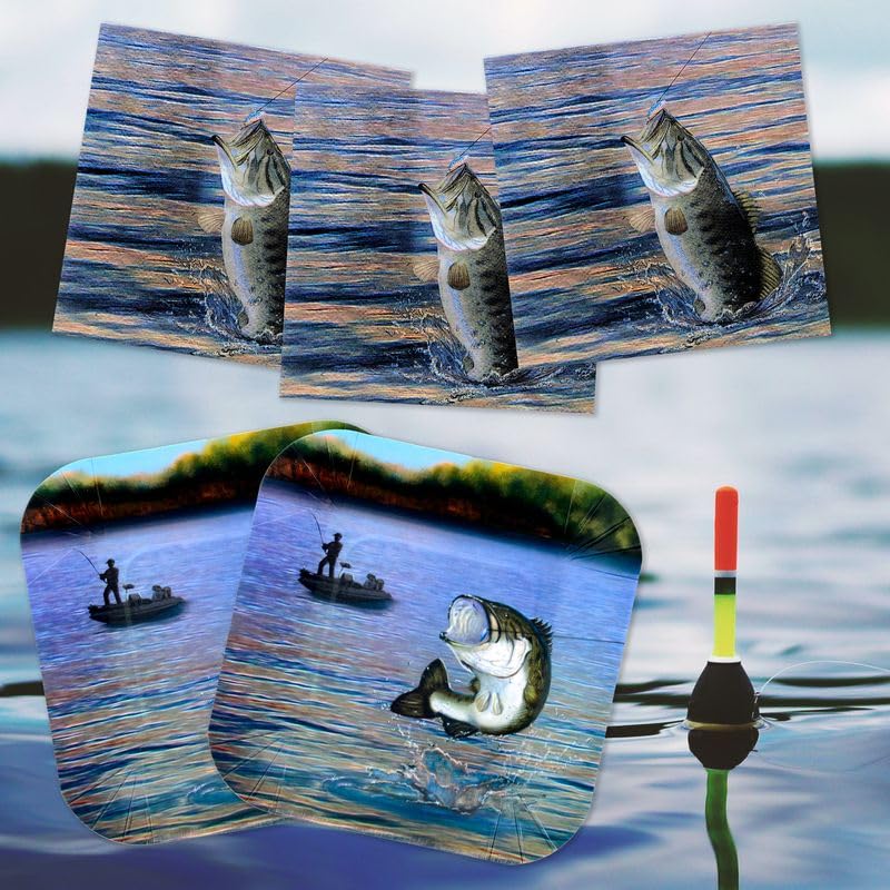 Havercamp Gone Fishin ¡7 Platos De Fiesta (paquete De 24)! P | Cuotas