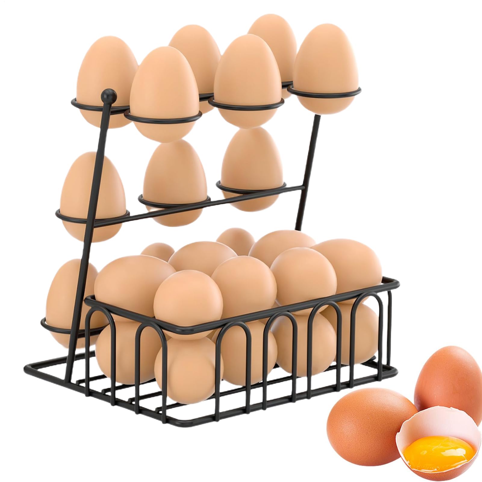 Rangement métallique pour oeufs durable au design maison de campagne
