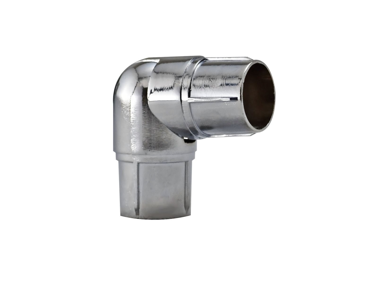 Your Home Online 19mm & 28mm Single Corner Bay Window Curtain Pole Elbow Joint Connector Bracket Rod (Polished Chrome, 19mm Diameter Poles)