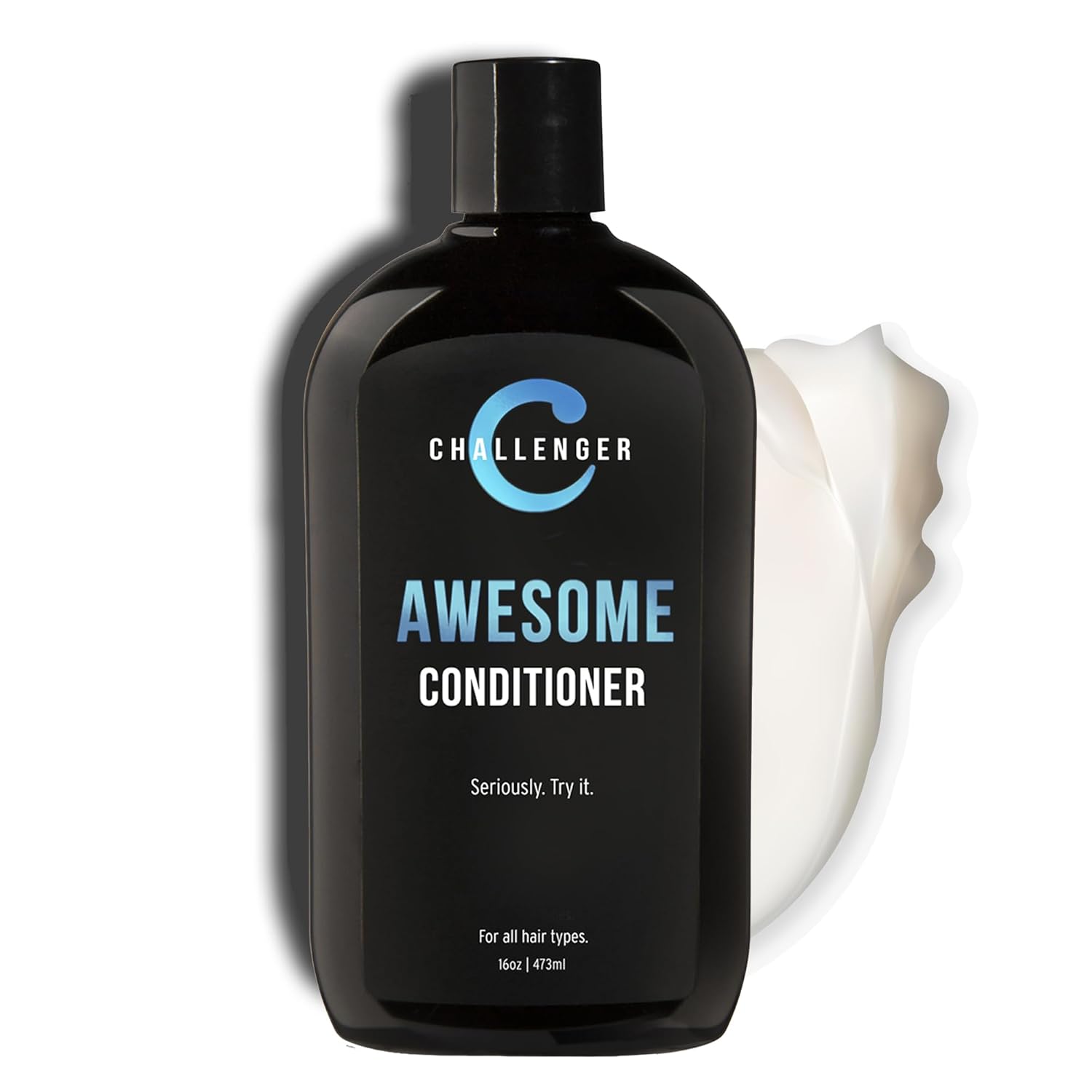 Challenger Awesome Mint Conditioner | Men's Shower Product | For Itchy & Dry Scalp | Removes Dirt & Oils | Coconut Oil, Jojoba Oil, Hydrolyzed Keratin | Sulfate Free | 16oz