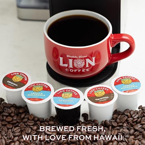 Miniatura 4 de Lion Coffee Café tostado ligero con sabor a avellana, cápsulas de café de una sola porción, compatible con sistemas de preparación de cápsulas, A