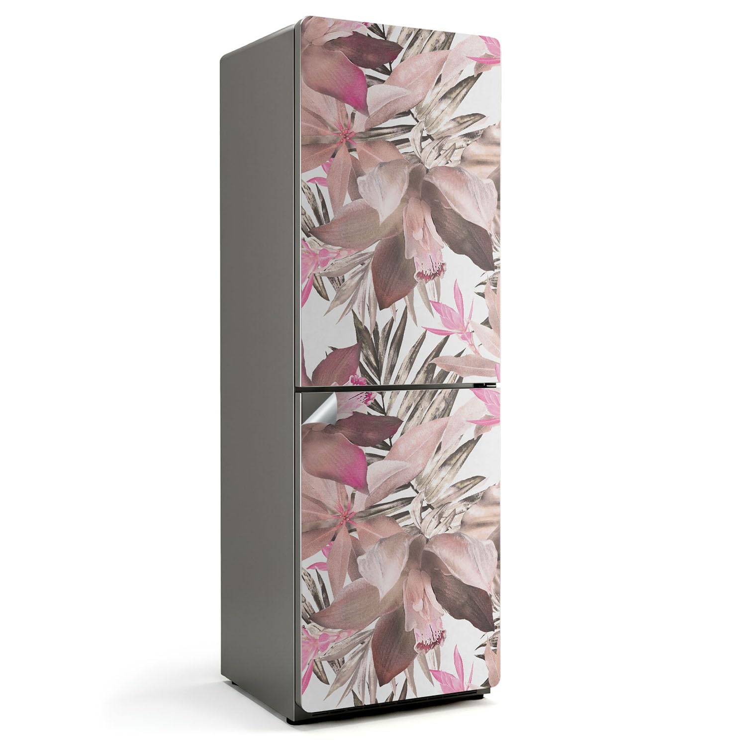 Décalcomanie pour cuisine 60x180 cm sticker réfrigérateur déco florale feuilles