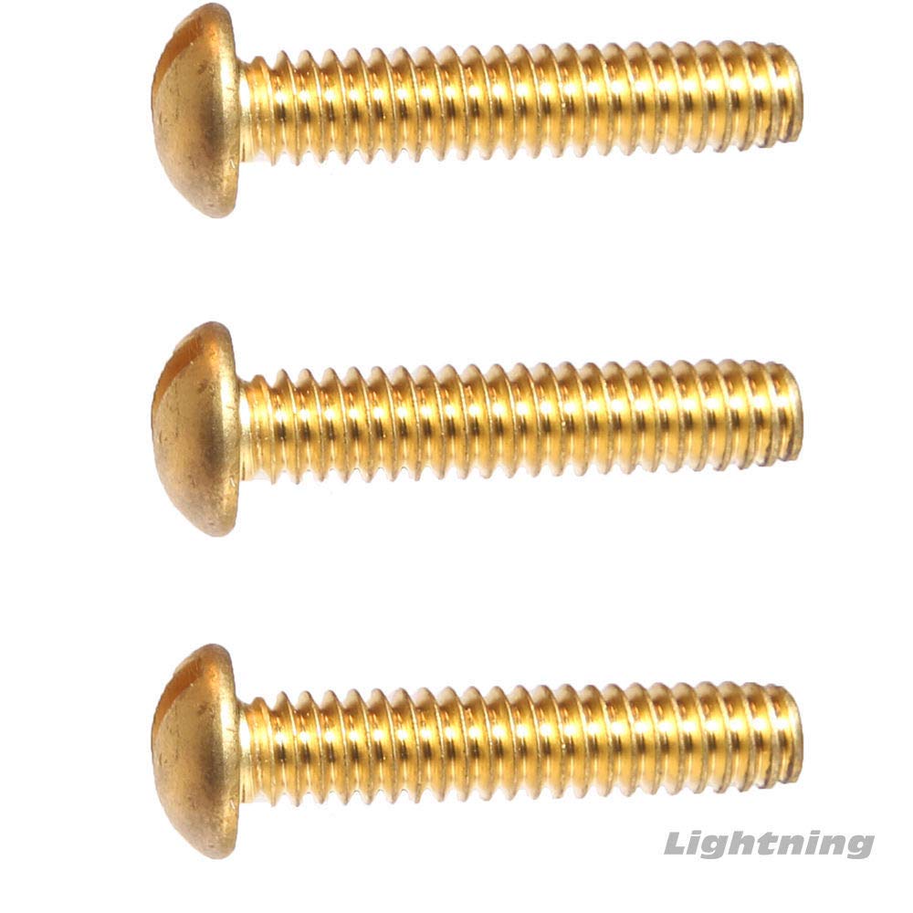 10-24 x 1-3/4 Round Head Machine Screws Solid Brass Slotted Drive Qty 25