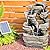 Bumilgar 6 Tier Cascading Rock Solar Water Fountain Outdoor Garden Waterfall Decor for Garden, Patio, Backyard, Deck, Porch and Home Art Decor,24.4" H Outdoor Fountain with LED Lights