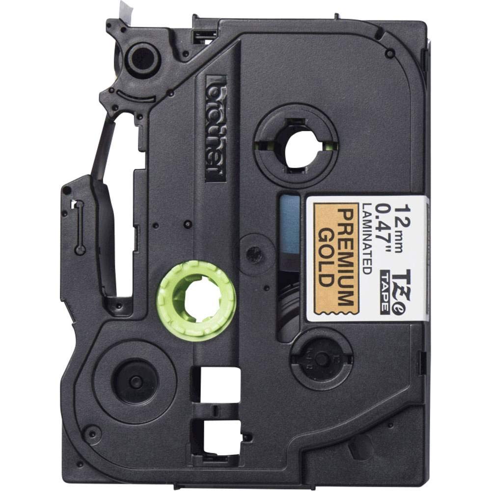 Brother TZEPR831 Nastro Laminato Da 12 Mm Premium Oro Glitter Con Scritta Nera (8M)-image