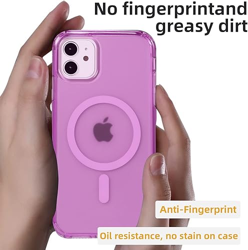 Miniatura 3 de Funda magnética diseñada para iPhone 11, probada contra caídas de grado militar compatible con MagSafe Funda protectora delgada translúcida mate