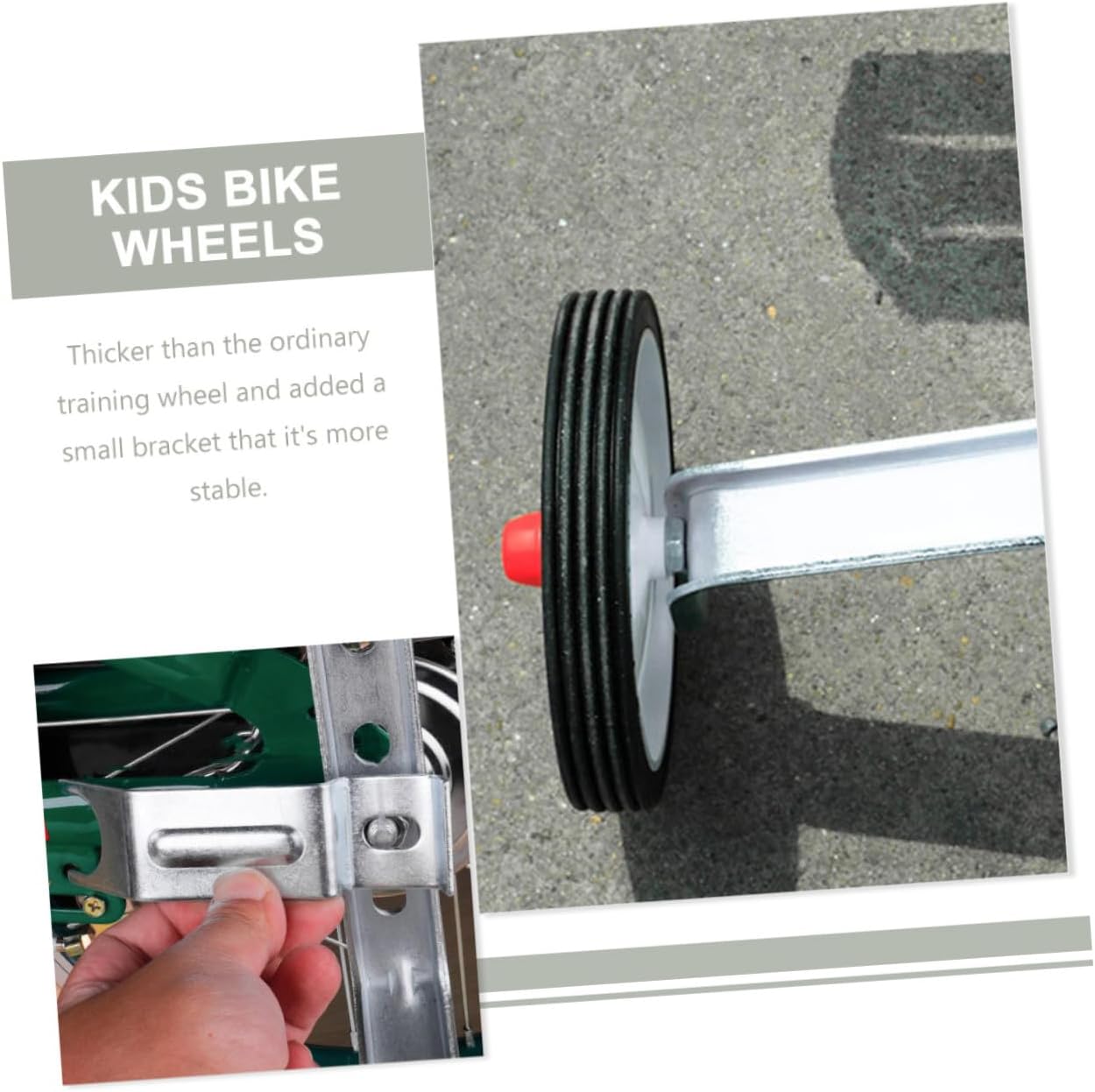 Replaceable Bike Stabiliser Wear-resistant Training Wheels Auxiliary Kit for Boy Girl Bikes Easy Install for Stable Riding and Balance Safety