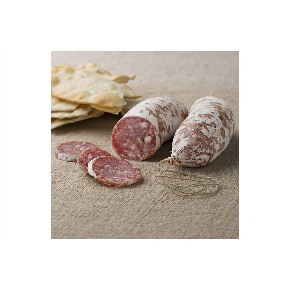 Salamino Rustico, 3 pieces of Rustic Italian Salami, italian food by Salumi Pasini, 600 gr