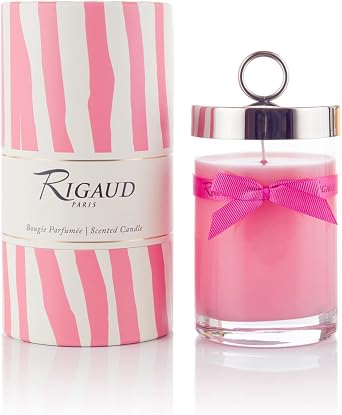 Rigaud Rose Couture Large Scented Candle 230g, Made in France