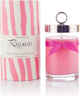 Rigaud Rose Couture Large Scented Candle – 230g, Made in France