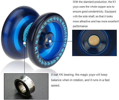 Miniatura 4 de Profesional Magic Yoyo K1 Spin ABS Yoyo 8 bolas KK rodamiento con cuerda giratoria para niños