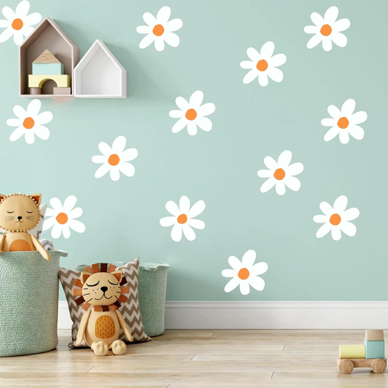 Amazon.com: HELLATHUND Reusable Wall Stencil Template, Stencils for Painting Large Daisy Flowers Pattern on Walls, Floral Boho Wall Stencils for Nursery, Playroom, Kids Bedroom, Living Room, Wall Decor, white : Tools &