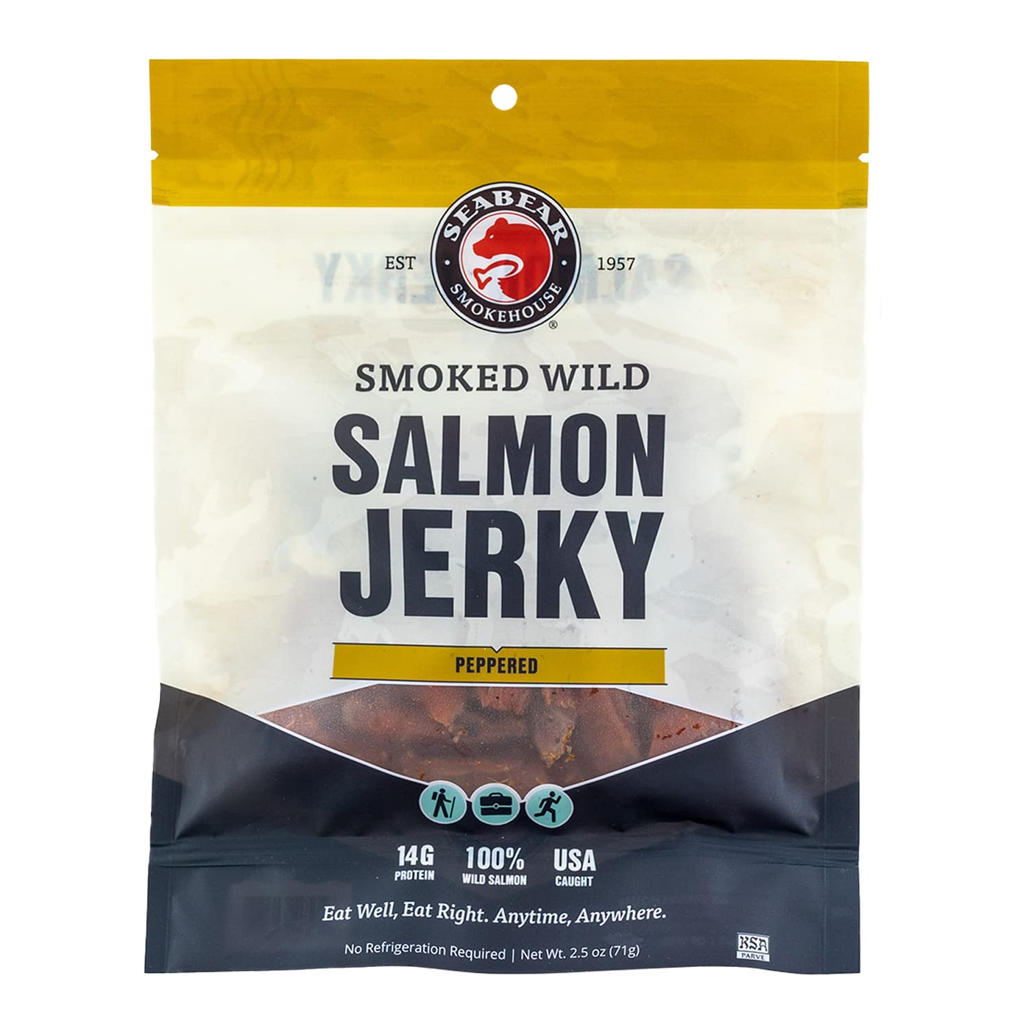 SeaBear - Smoked Wild Salmon Jerky - Peppered - 2.5 oz