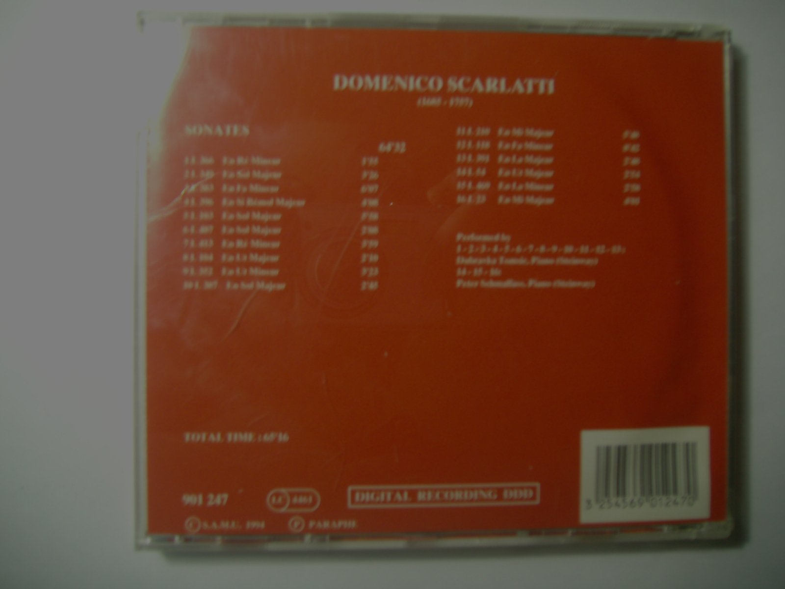 SONATES POUR PIANO SOLO SCARLATTI [Audio CD]