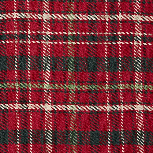 Dii Christmas Plaid Décor Collection Recycled Cotton Throw Size Holiday Blankets, 50X60, Tartan Holly Red #TOP2