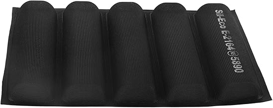 Forma de pão para baguete, moldes de pão de forma oblonga, formas de baguete francesa, 5 formas de pão, formas de pão perfuradas de silicone para pão, formas de pão de cozinha de padaria