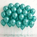AMFIN (Pack of 50) 10 inch Metallic Chrome Balloons. Birthday, Anniversary Decoration Items - Dark Green gallery image