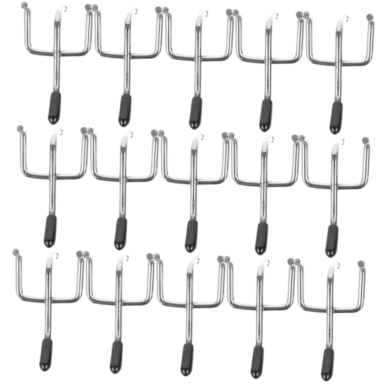 SOLUSTRE 50pcs Metal Pegboard Hooks Heavy Duty Iron Garage Shelving Hooks Home Shop Organization