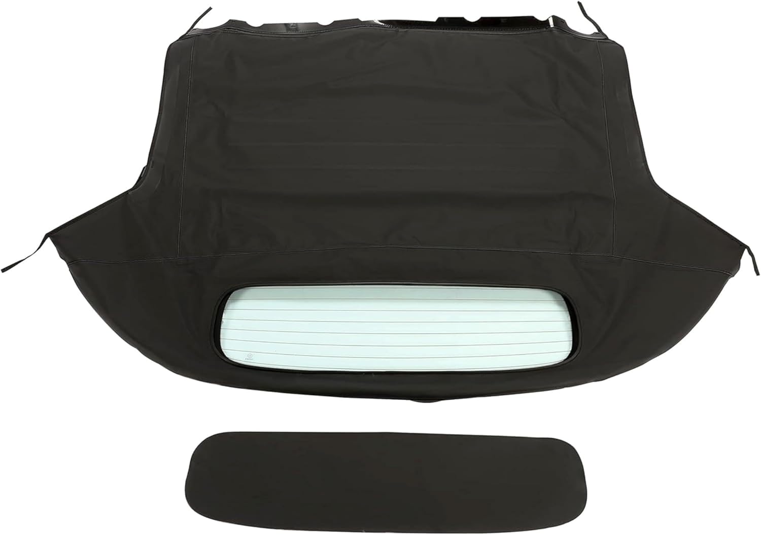ALMULOO Convertible Soft Top Compatible with 2003-2009 Nissan 350Z Sailcloth Vinyl Soft Roof Replacement Black with Heated Glass Window