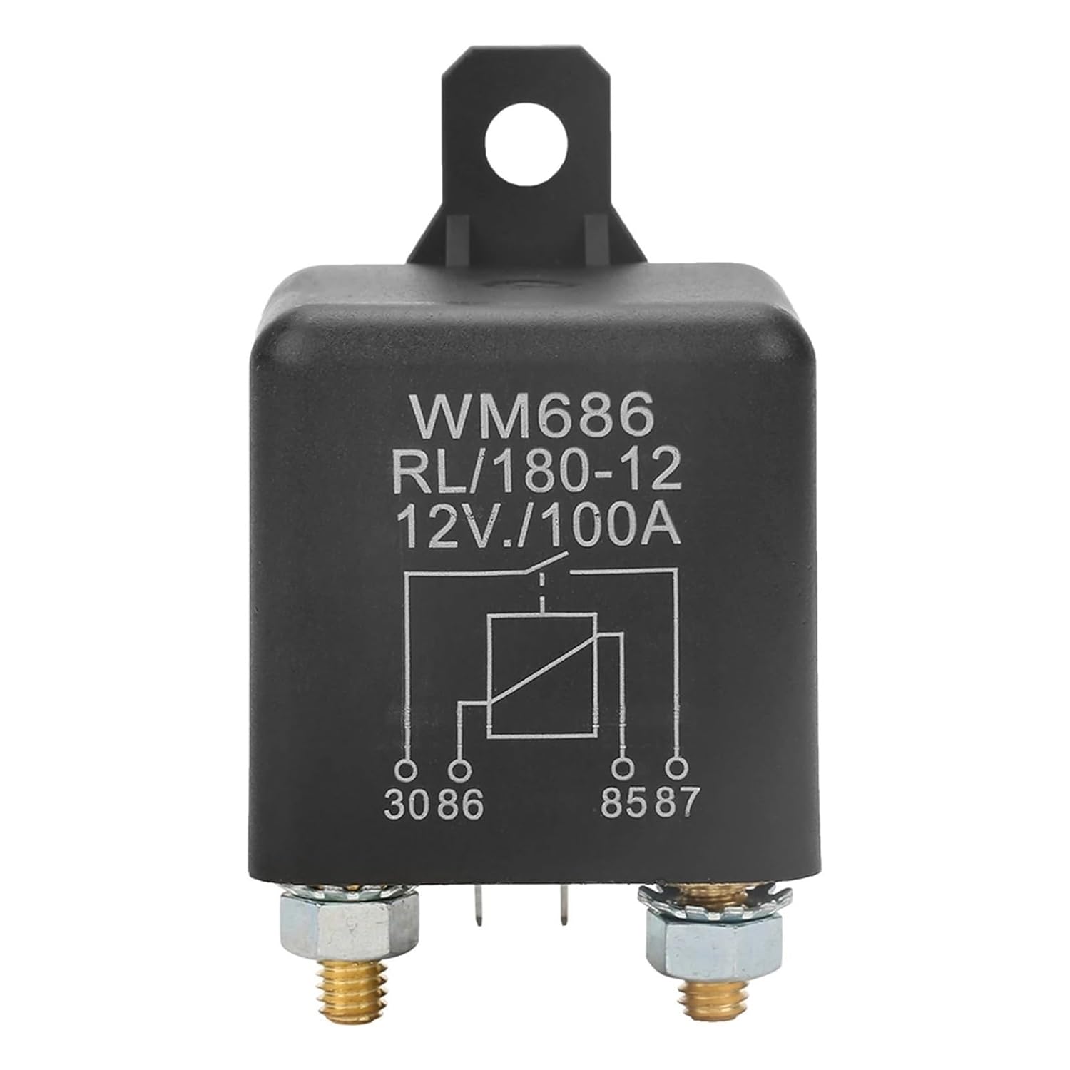 1 PC Car Relay Car Battery Control Relay WM686 100A Normal Open Heavy Duty Car Starter Relay for Control Battery ON/Off RL/180 DC 12V