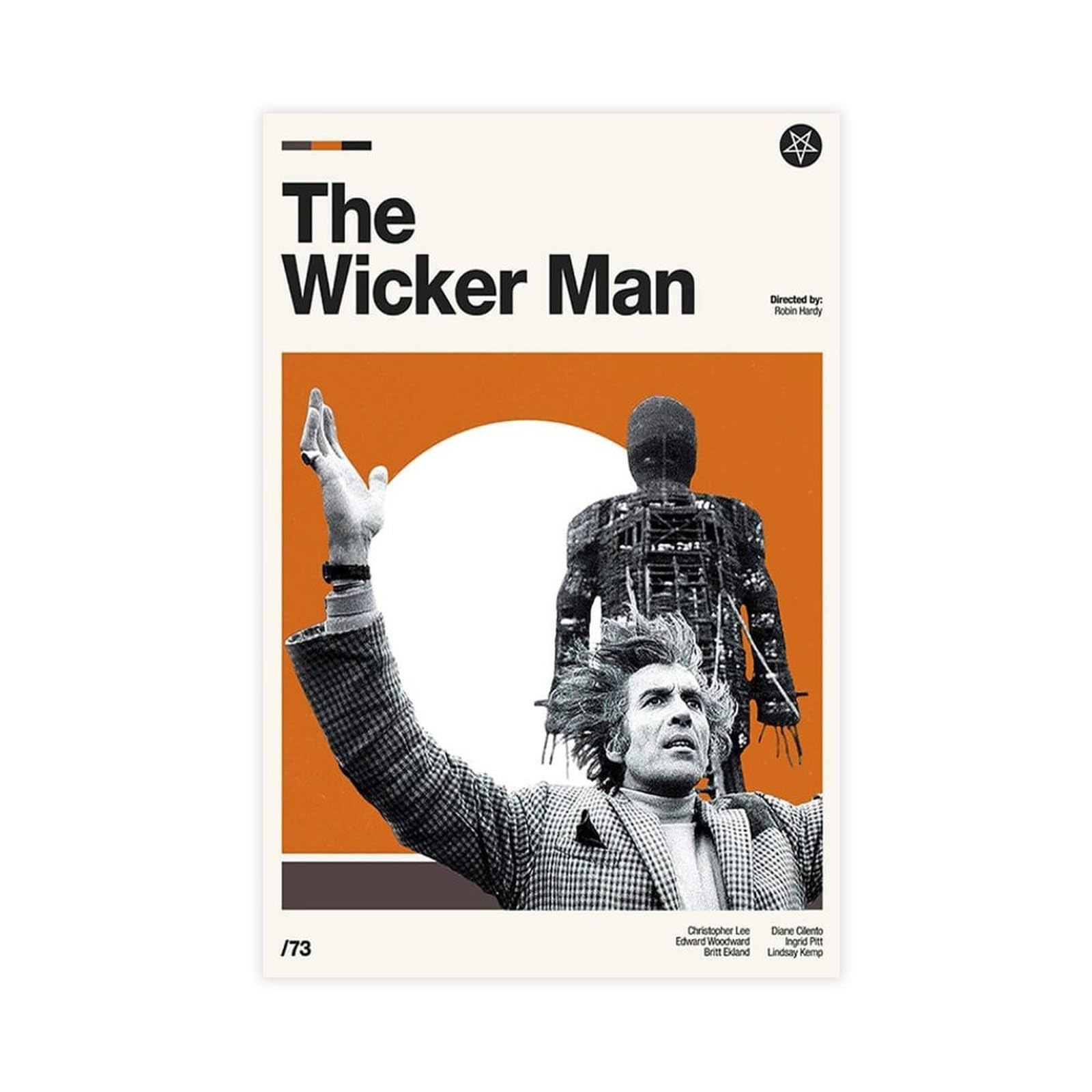 Affiche Toile "The Wicker Man 1973" 40x60 Cm - Imperméable, Anti-UV, Sans Cadre - Déco Murale Moderne Maison/bureau