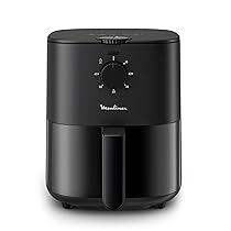 Moulinex Easy Fry Essential 3.5 L EZ1308 Friggitrice ad aria calda, con poco o senza olio, comandi manuali, 5 programmi, pasti sani, capacità 1 kg, fino a 4 persone, compatto, colore nero