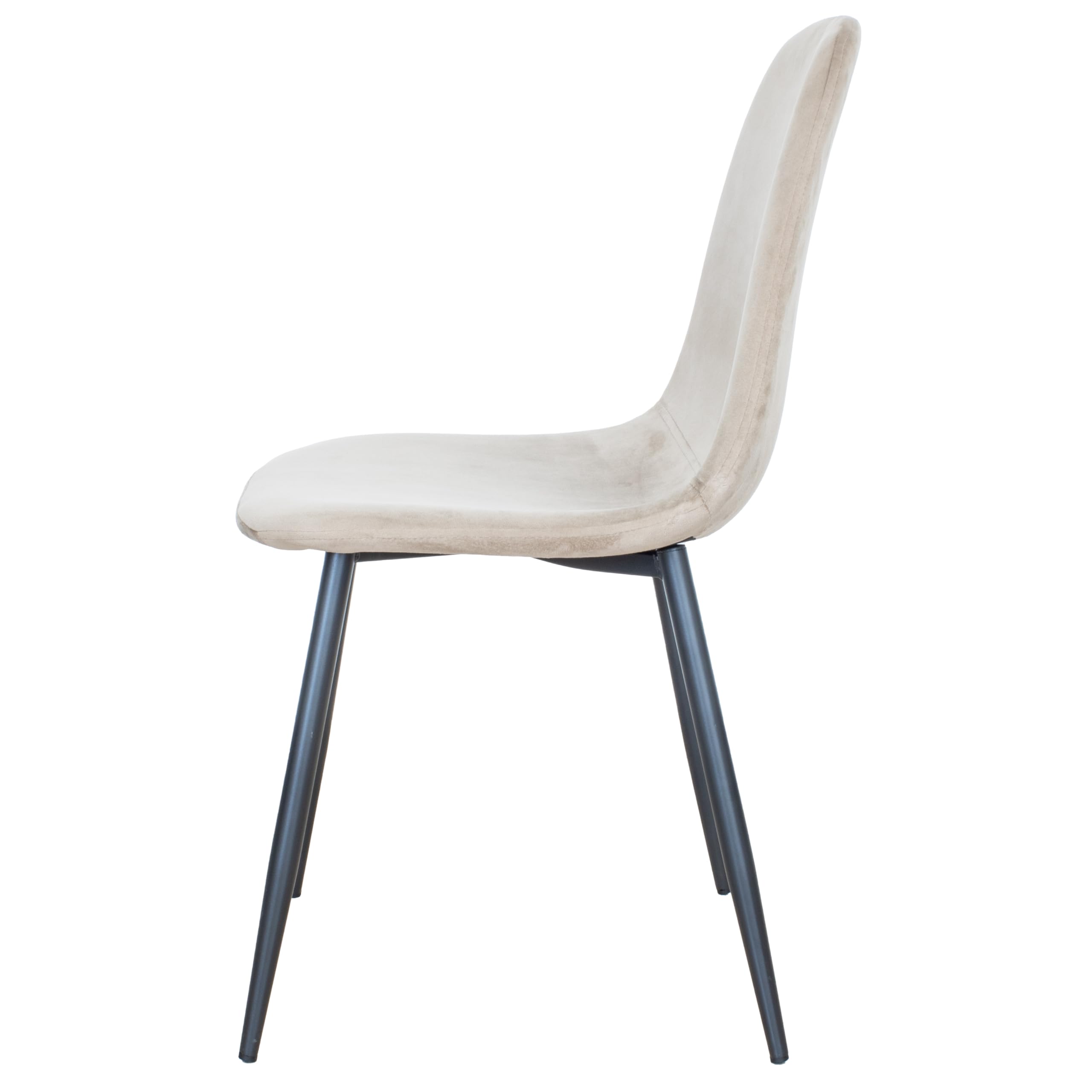 GARDENIA Sedia Cucina Soggiorno Moderna in Vellutino Becky Beige 1 Pezzo
