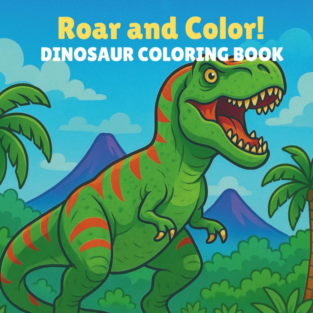 Roar and Color! Dinosaur Coloring Book for Kids: Fun, simple and engaging art for little artists