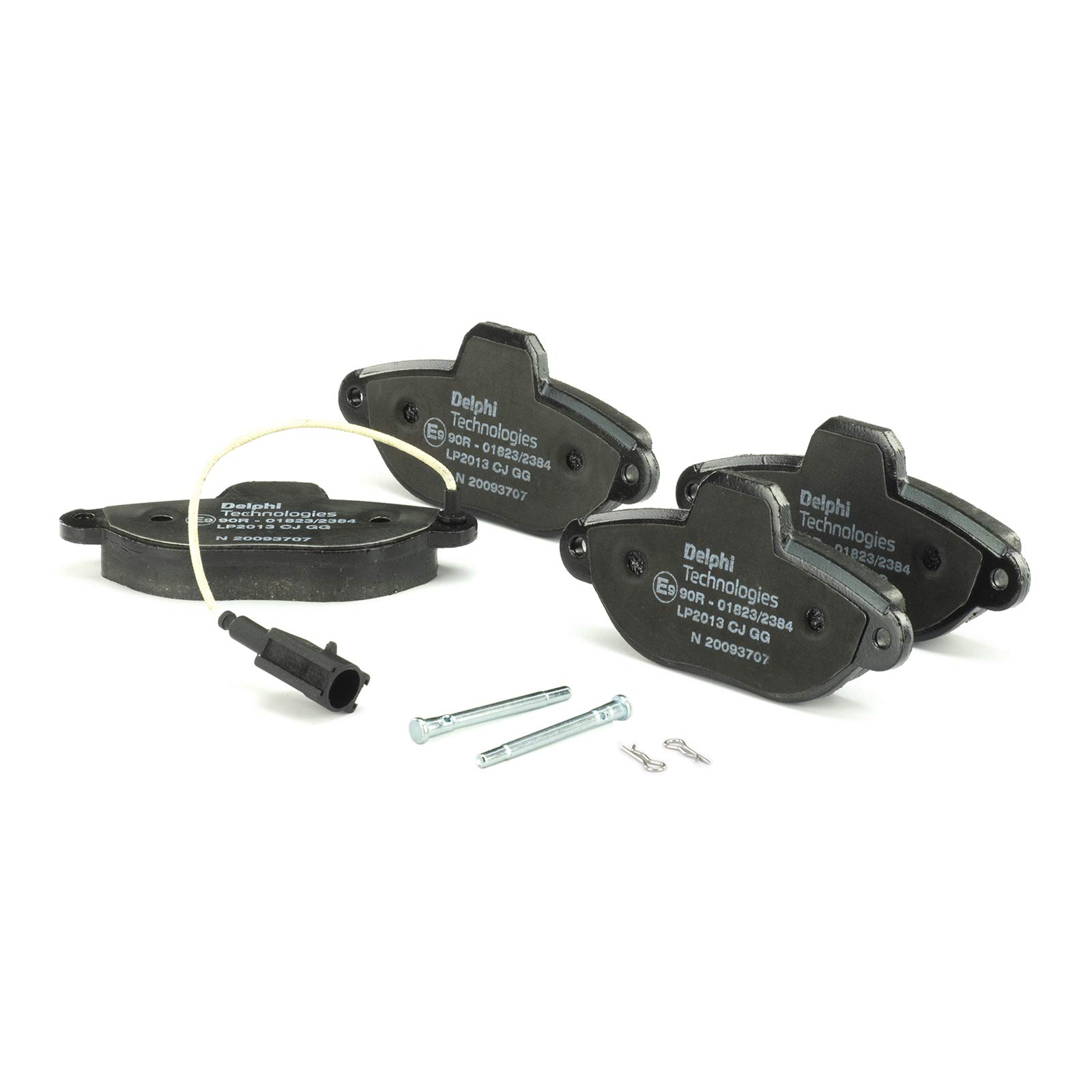 DELPHI Plaquettes de freins Avant avec accessoires LP2013 Compatible avec FORD KA 3 portes RU8, FIAT 500 3 portes 312 Panda II 5 portes 169