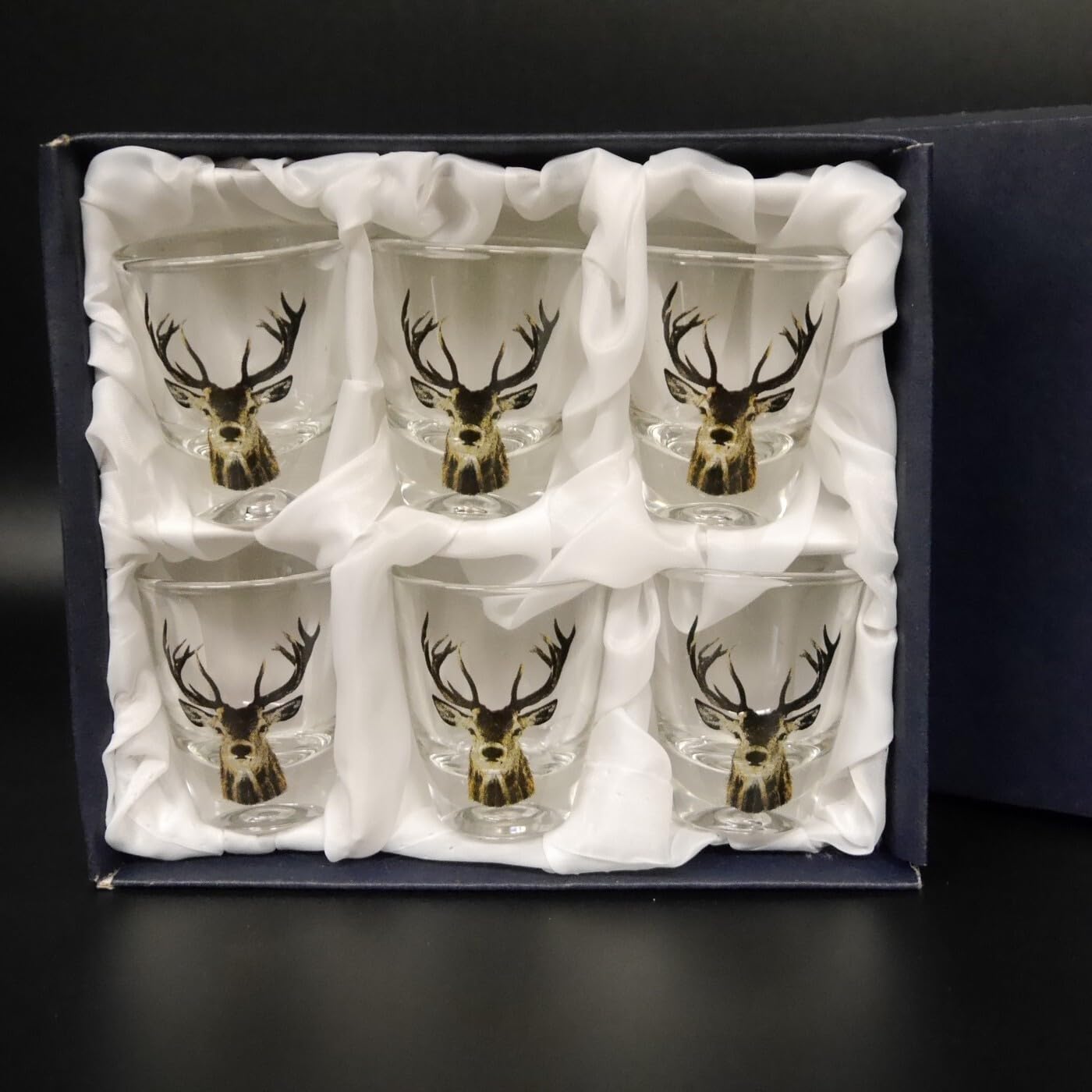 GTK - Lot De 6 Verres à Liqueur En Forme De Tête De Cerf - 2 Cl - Décoration Chasse Cadeau