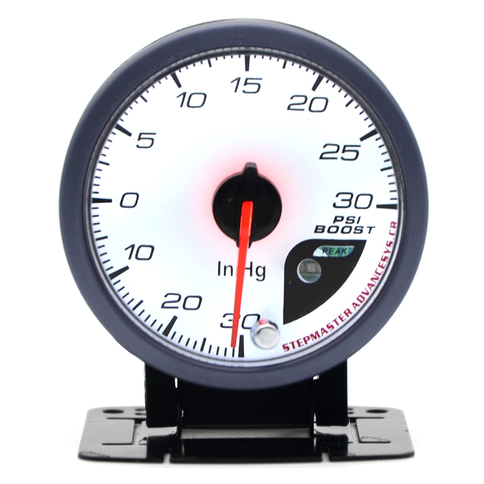 6. 0MM -30-30 PSI. Wzmocnienie Turbo Gauge White Twarz Dual LED Kolor