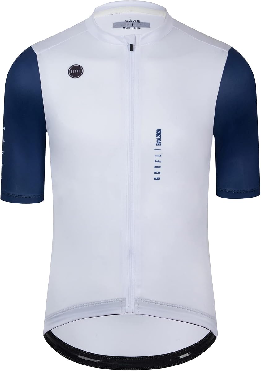 Cycling Jersey Men Shorts Sleeves Road Bike Jersey Bicycle Tops Shirt, Zipper Pocket, Breathable Quick-Dry PRO Race Fit