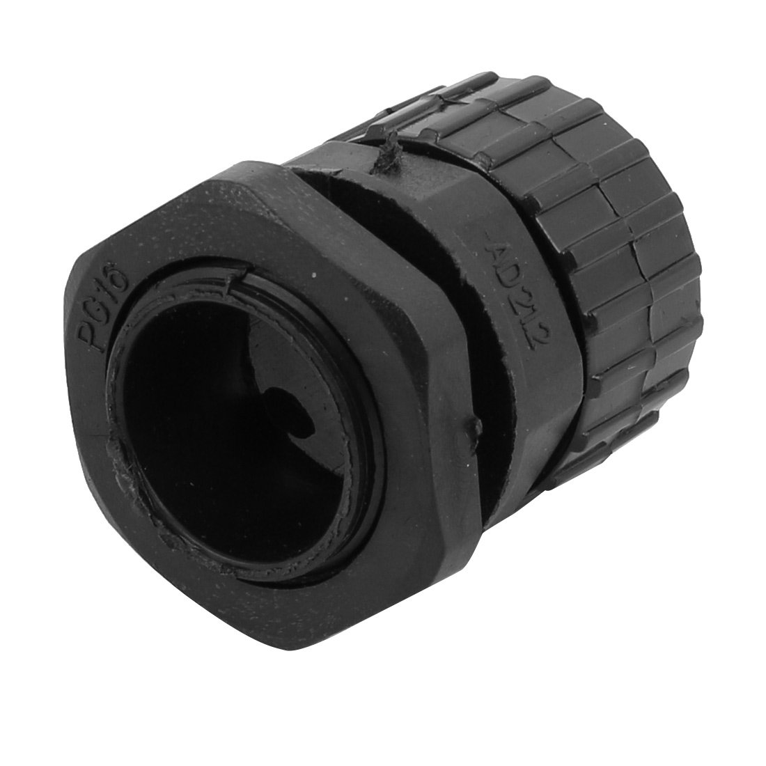 Aexit 20 Pcs Transmission PG16 21.2mm Inner Diameter Plastic Cable Gland Anti-splashing Black