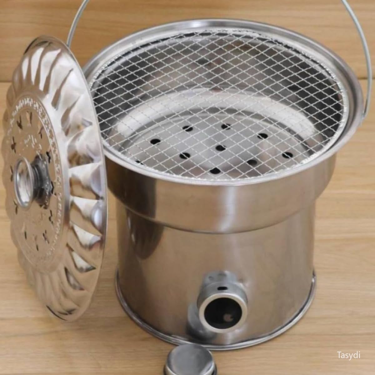 炭火コンロ 卓上バーベキューコンロ バーベキュー Tasydi 焚き火台 ステンレス製 コンパクト コンロ 網付き 均一加熱 お手入