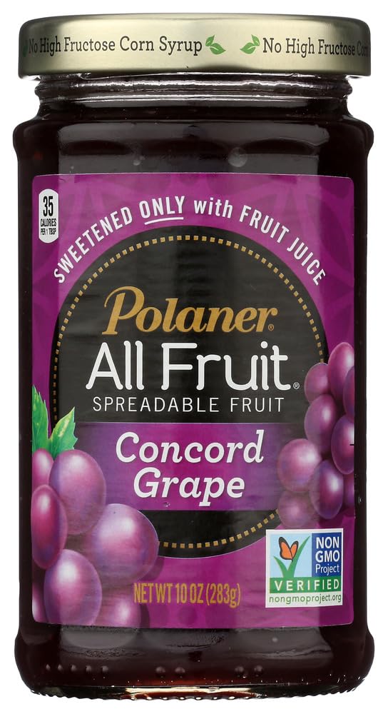 Polaner All Fruit with Fiber Grape Spreadable Fruit 10 oz (Pack of 12)