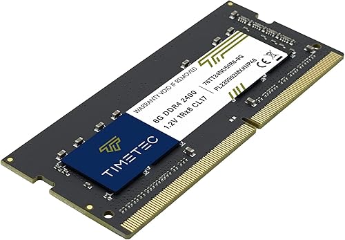Miniatura 9 de Timetec Premium 8 GB DDR4 2400MHz (DDR4-2400) PC4-19200 (PC4-2400T) sin ECC sin búfer 1.2V CL17 1Rx8 Rango único 260 Pin SODIMM portátil portátil PC