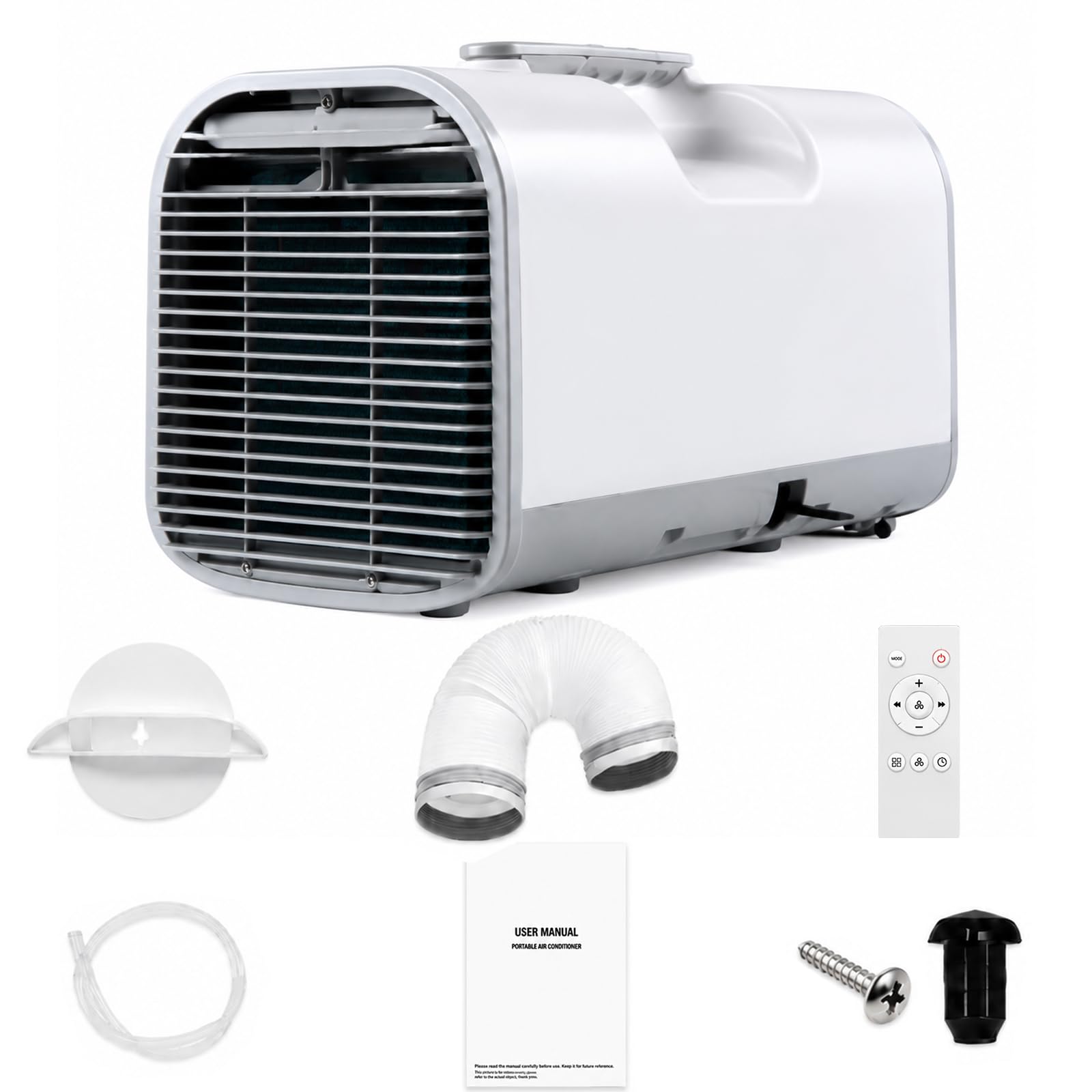 FgdVrelnor Portable Tent Air Conditioner 4000 BTU, Indoor & Outdoor Use, Windowless AC for Tent, RV, Truck, Van, Car, Garage, 4-in-1 Quiet Small AC Unit with 420W Low Power