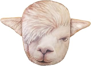 FAYANG Duża alpaka emotikony dekompresja plusz zabawka brązowa głowa lamy przytulna poduszka do ciała, różne wyrazy lama lub alpaka wypchane pluszaki zwierząt, F-50 x 40 cm