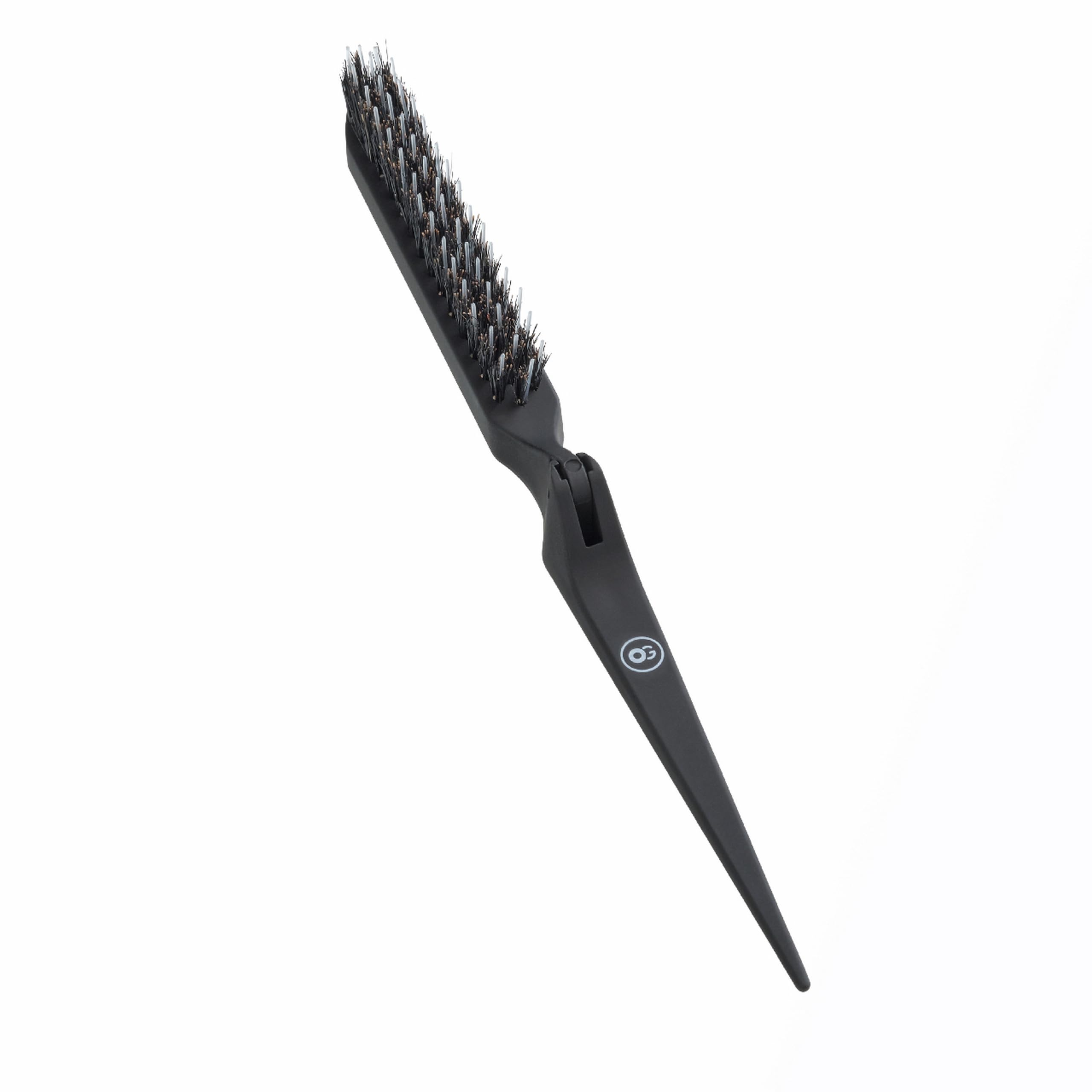 Olivia Garden Expert Style Up Brush con cerdas de jabalí y sintéticas - Negro mate - Para peinados, peinados y volumen creativos, mejora el brillo y reduce la rotura
