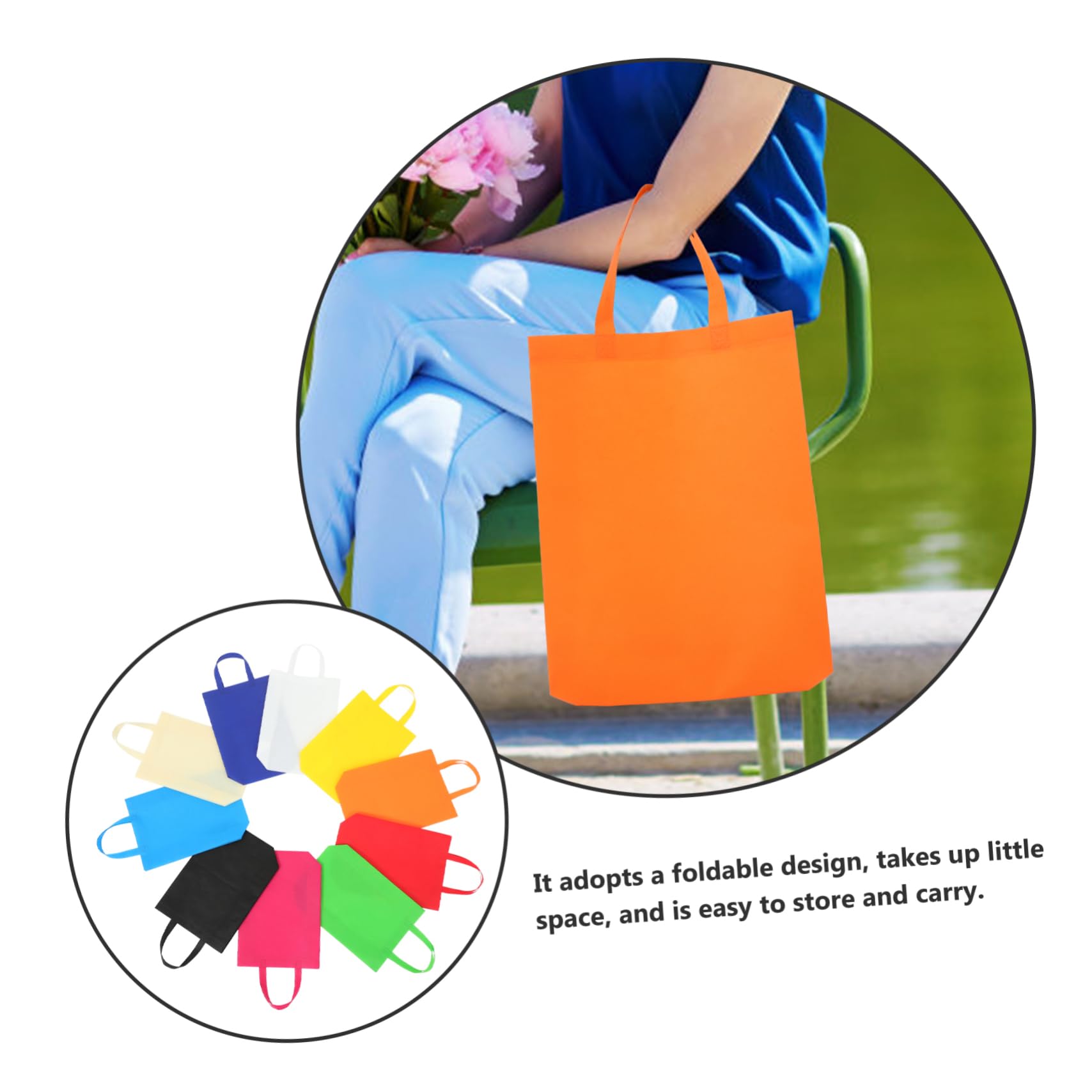 IMIKEYA Einkaufstasche Mit Großem Fassungsvermögen Tasche Mit Großem Fassungsvermögen Wiederverwendbare Einkaufstaschen Schwarze Outdoor Tragetasche Aus Vliesstoff