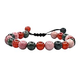 Amazing Gemstone Immunity Manifestation Bracelet - Carnelian Rhodonite Moss Agate Bracelet Set for Men Women Healing Calming Anxiety Stress Relief Gifts Pulseras Para Hombres Mujer Stocking Stuffers