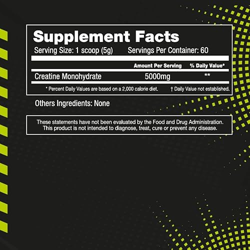 Miniatura 5 de Monohidrato de creatina premium  Polvo de creatina micronizada 5G por porción  60 porciones  300G