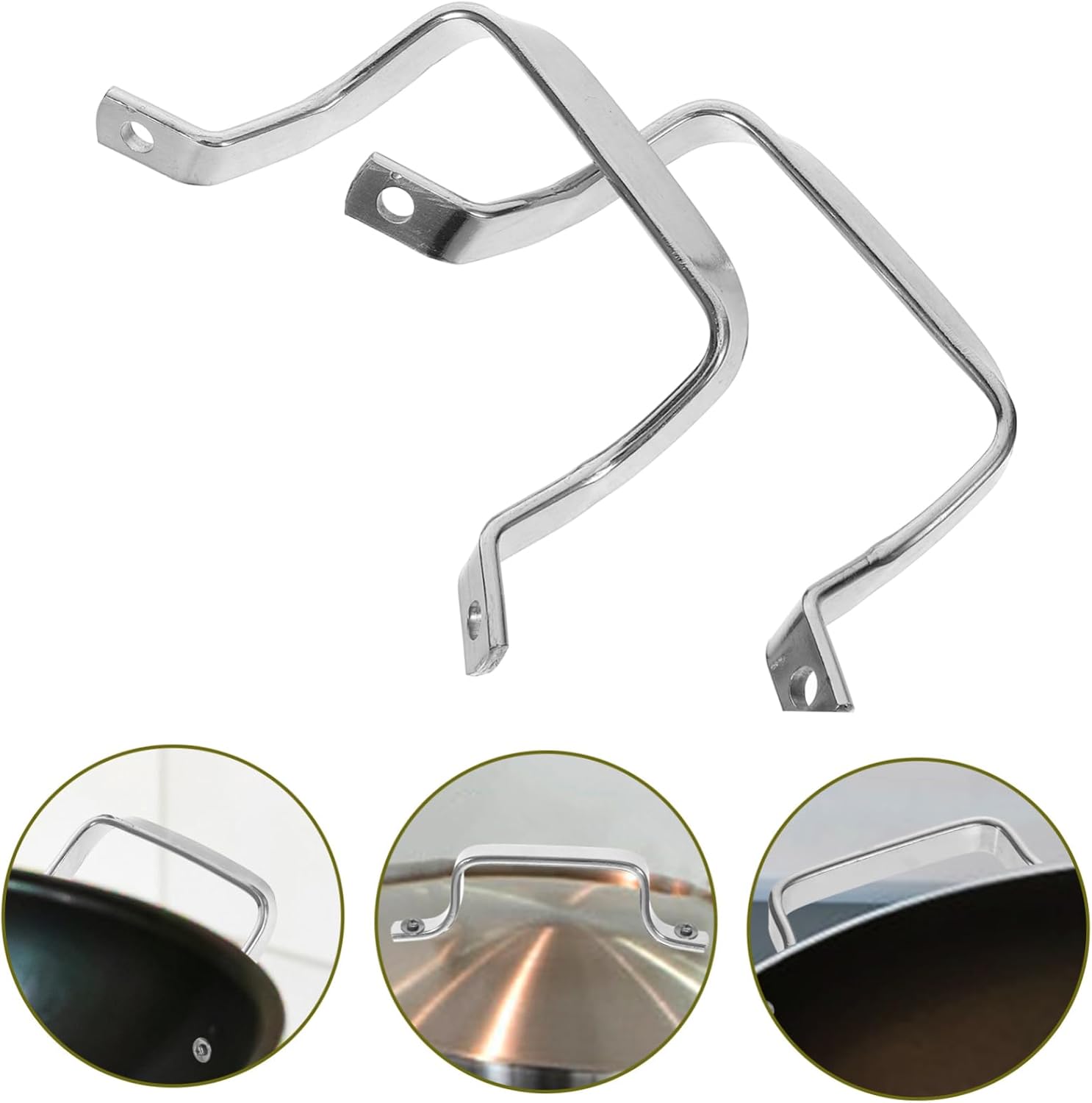 Garneck 6pcs Pot Side Handle Steam Pan Handle Replacement Ergonomic Comfortable Grip for Cookware