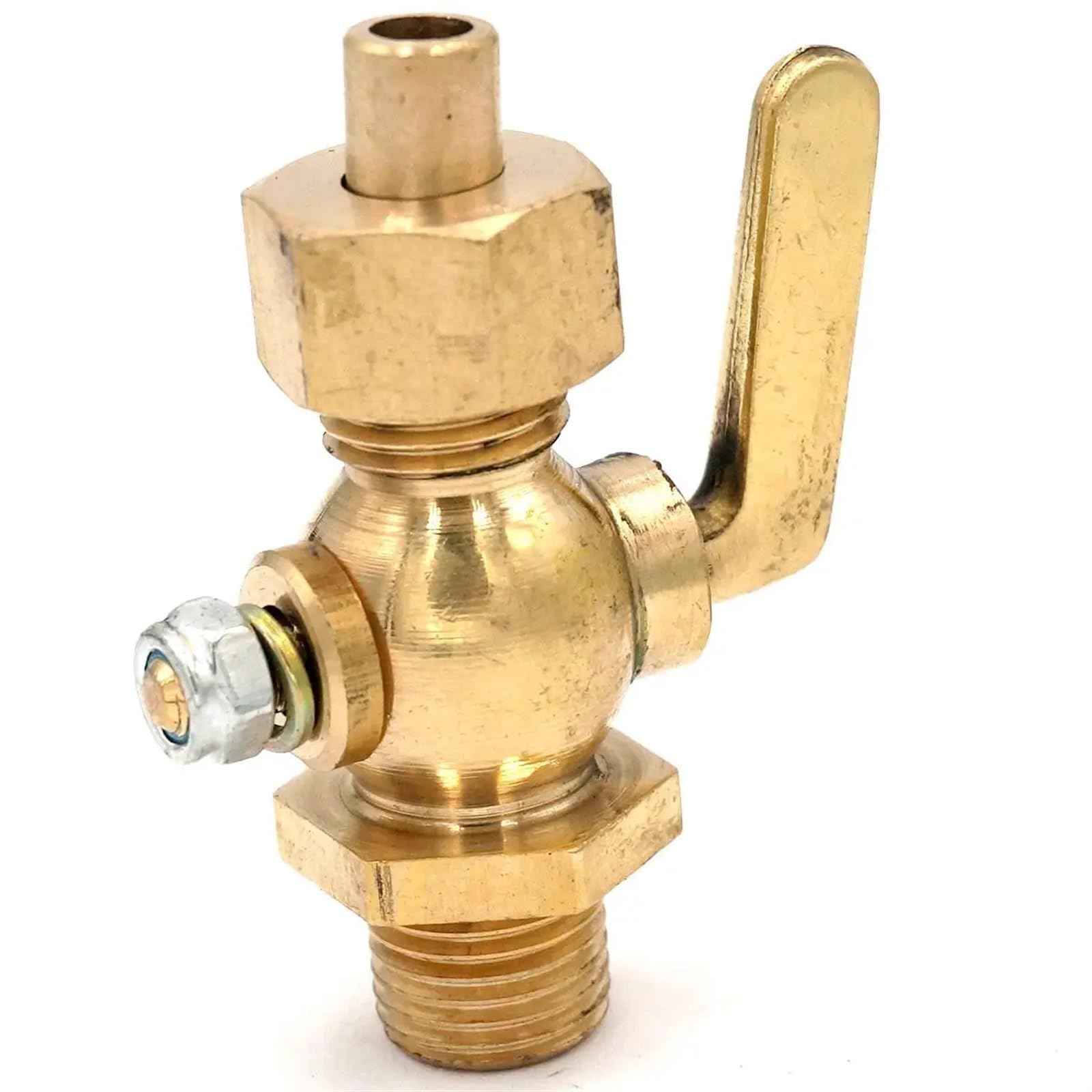 Válvula de cierre de latón de 1/4" macho a hembra para control de agua y gas 1