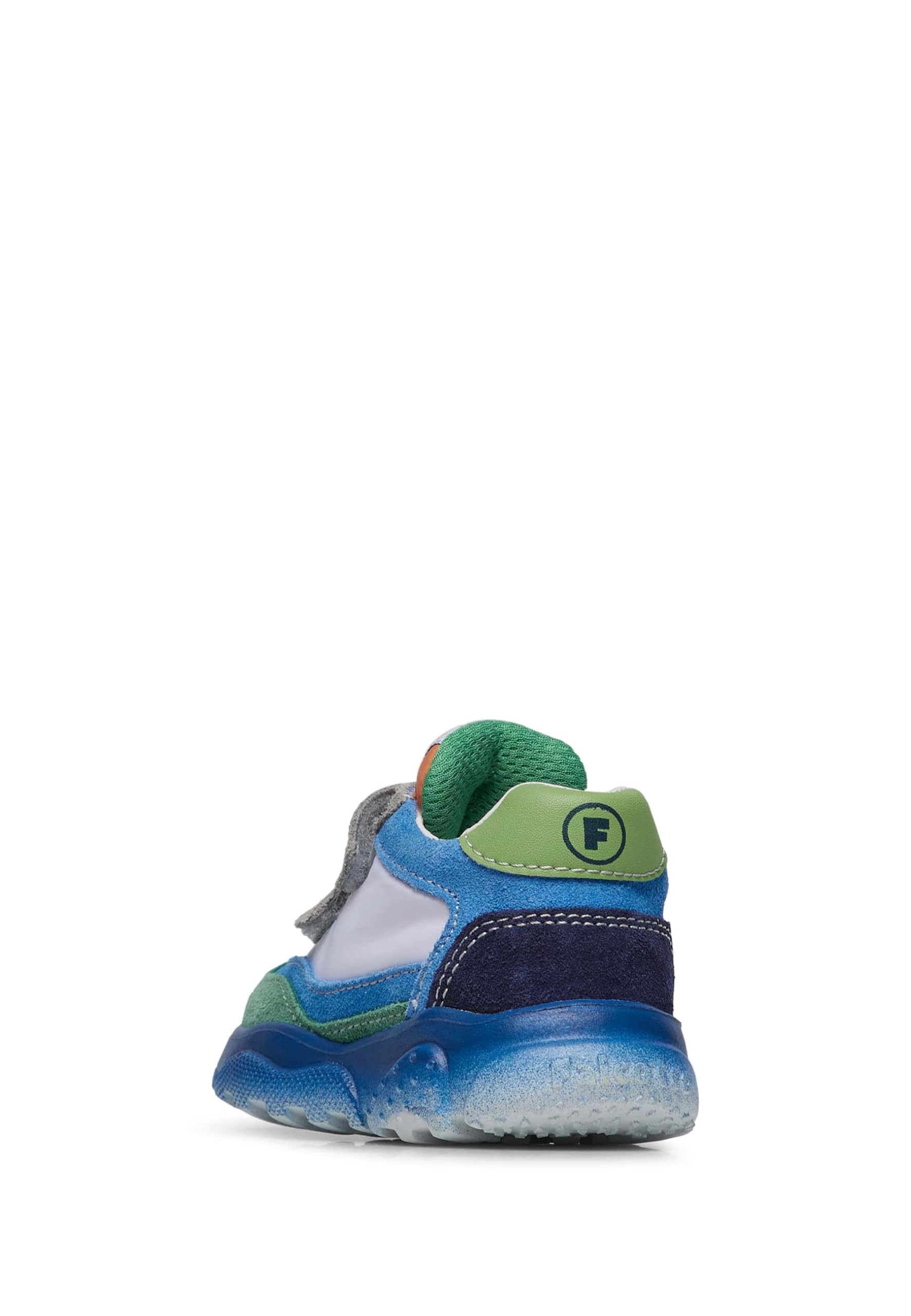 Falcotto Sneakers in Suede e Tessuto Tecnico, Azzurro-Verde 27