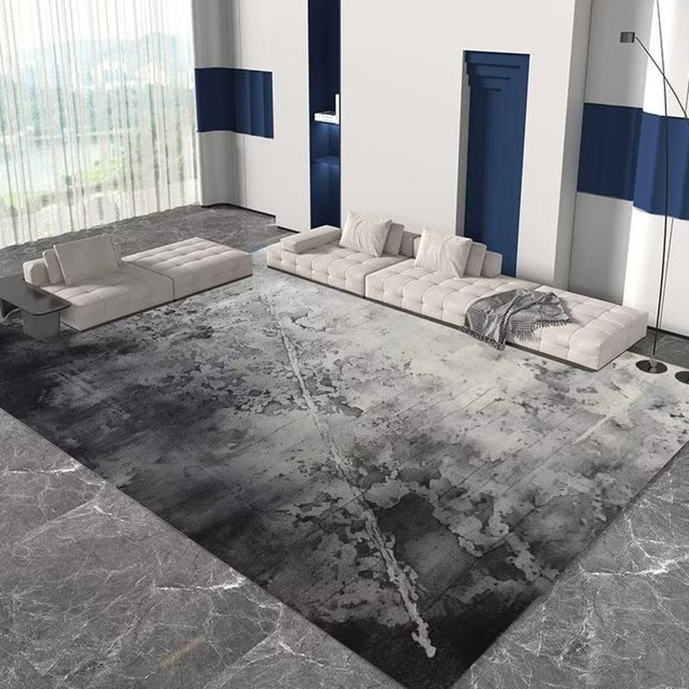 Tapis de salon abstrait idéal devant le canapé de lecture