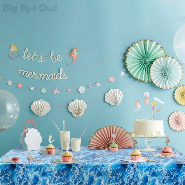 3-Pack Ocean Waves Plastic Tablecloths - 54x108 Inch Blue Under The Sea Party Decor For Beach, Pool, Birthday - View #6