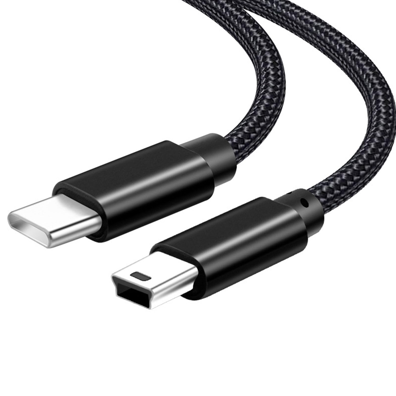 SAKEIOU Type-C to Mini USB Quick Charging Cable Charger Cord Data Transfer Wire for Phones Cameras Support Data Transmission