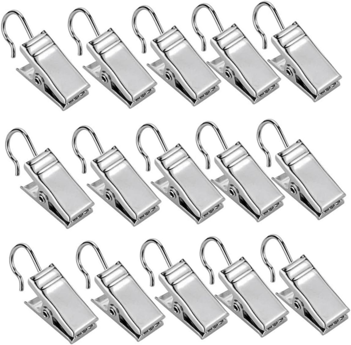 Cabilock 108pcs Curtain Hooks Curtain Clips for Bathroom Home Use Easy to Install for Heavy Drapes Photos for Window image 5
